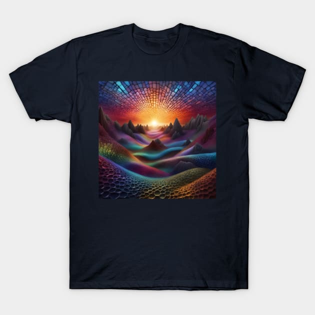 Colourful Alien Landscape T-Shirt by PurplePeacock